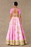 Shop_Masaba_Pink Lehenga And Blouse Raw Silk Embellished Barfi Embroidered Bridal Set_at_Aza_Fashions