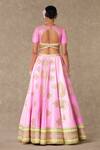 Shop_Masaba_Pink Lehenga And Blouse Raw Silk Embellished Barfi Embroidered Bridal Set _at_Aza_Fashions