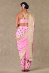 Shop_Masaba_Pink Dhoti Pant Saree Crepe Silk Digital Printed Pre Stitched With Bustier_at_Aza_Fashions