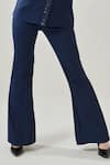 Buy_One Knot One_Blue Metallic Georgette Placement Embellished Sequins Blazer V Tonal Pant Set _Online_at_Aza_Fashions