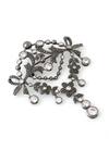 Buy_Cosa Nostraa_Grey Glass Stone Sudded Royal Glitz Embellished Brooch _Online_at_Aza_Fashions