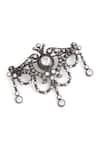 Buy_Cosa Nostraa_Grey Glass Stones Antique Marvel Embellished Brooch _Online_at_Aza_Fashions