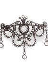 Shop_Cosa Nostraa_Grey Glass Stones Antique Marvel Embellished Brooch _Online_at_Aza_Fashions