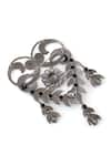 Cosa Nostraa_Grey Glass Stones Elite Extravagance Embellished Brooch _Online