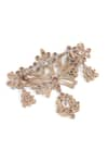 Cosa Nostraa_Gold Glass Stone Antique Wonder Brooch _at_Aza_Fashions