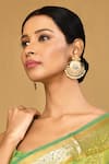 Buy_Anjali Jain_Gold Plated Kundan Embellished Chandbalis_at_Aza_Fashions
