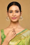 Anjali Jain_Gold Plated Kundan Embellished Chandbalis_Online_at_Aza_Fashions