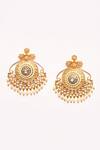 Buy_Anjali Jain_Gold Plated Kundan Embellished Chandbalis_Online_at_Aza_Fashions
