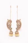 Buy_Anjali Jain_Gold Plated Kundan Peacock Carved Ear Cuffs _Online_at_Aza_Fashions