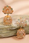 Shop_Anjali Jain_Multi Color Kundan Studded Jhumkas _at_Aza_Fashions