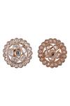 Buy_Auraa Trends_Gold Plated Kundan Embellished Stud Earrings _Online_at_Aza_Fashions