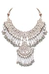 Buy_Auraa Trends_Gold Plated Imitation Diamonds Kundan Work Choker Necklace Set 