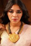 Buy_Mero Jewellery_Gold Plated Kundan Embellished Pendant Necklace _at_Aza_Fashions