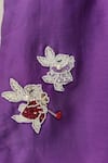 House Of Tushaom_Purple Chanderi Silk, Net Pearls, Sequins, Bunny Embroidered Kurta And Pant Set _Online_at_Aza_Fashions