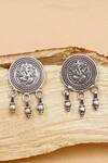 Buy Sangeeta Boochra Silver Plated Lord Ganesha Oxidised Carved Drop Earrings at Aza Fashions Buy_Sangeeta Boochra_Silver Plated Lord Ganesha Oxidised Carved Drop Earrings _at_Aza_Fashions