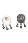 Sangeeta Boochra_Silver Plated Lord Ganesha Oxidised Carved Starlet Drop Earrings _Online_at_Aza_Fashions