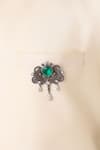 Cosa Nostraa_Grey Glass Stone Ethnic Magic Brooch _Online_at_Aza_Fashions