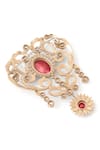 Shop_Cosa Nostraa_Gold Glass Stone Fab Flora Embellished Brooch 