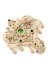 Buy_Cosa Nostraa_Gold Glass Stone Grace Of Garden Embellished Brooch _Online_at_Aza_Fashions