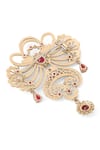 Cosa Nostraa_Gold Glass Stone Amaze Allure Brooch _at_Aza_Fashions