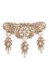 Buy_Cosa Nostraa_Gold Glass Stones Studded Symphony Brooch _Online_at_Aza_Fashions