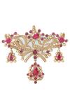 Shop_Cosa Nostraa_Gold Embellished Antique Wonder Brooch _at_Aza_Fashions