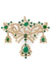 Shop_Cosa Nostraa_Gold Embellished Antique Wonder Brooch _Online_at_Aza_Fashions