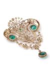 Buy_Cosa Nostraa_Gold Glass Stones Royal Sheen Studded Brooch 