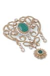 Buy_Cosa Nostraa_Gold Glass Stones Fab Flora Studded Brooch _Online_at_Aza_Fashions