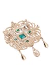 Buy_Cosa Nostraa_Gold Glass Stones Royal Rustic Florence Studded Brooch 