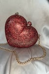 Buy_House of Bling_Red Crystals Fratelli Embellished Bag _at_Aza_Fashions