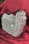 House of Bling_Silver Crystals Lil Lama Embellished Bag _Online_at_Aza_Fashions