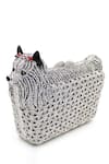 Buy_House of Bling_Silver Crystals Lil Lama Embellished Bag _Online_at_Aza_Fashions