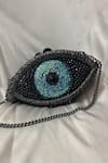 Buy_House Of Bling_Black Crystals Evil Eye Embellished Bag _at_Aza_Fashions