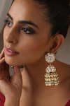 Buy_SWABHIMANN_Gold Plated Polki Embellished Jhumkas _Online_at_Aza_Fashions