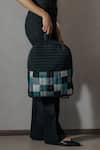 Shop_Riti_Black Godhadi Patchwork Silk Saree Backpack _at_Aza_Fashions