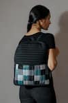 Riti_Black Godhadi Patchwork Silk Saree Backpack _Online_at_Aza_Fashions