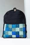 Shop_Riti_Black Godhadi Patchwork Contemporary Backpack _at_Aza_Fashions