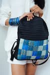 Riti_Black Godhadi Patchwork Kaushiki Petite Backpack _Online_at_Aza_Fashions