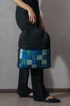 Riti_Black Godhadi Patchwork Kaushiki Petite Backpack _at_Aza_Fashions