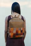 Buy_Riti_Brown Godhadi Patchwork Kaushiki Backpack _at_Aza_Fashions