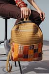 Shop_Riti_Brown Godhadi Patchwork Kaushiki Backpack _at_Aza_Fashions