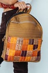 Riti_Brown Godhadi Patchwork Kaushiki Backpack _Online_at_Aza_Fashions