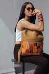 Buy_Riti_Brown Godhadi Patchwork Kaushiki Backpack _Online_at_Aza_Fashions