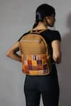 Riti_Brown Godhadi Patchwork Kaushiki Backpack _at_Aza_Fashions