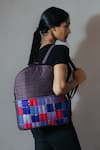 Riti_Purple Godhadi Patchwork Kaushiki Vintage Petite Backpack _Online_at_Aza_Fashions