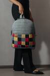 Shop_Riti_Grey Godhadi Patchwork Backpack _at_Aza_Fashions