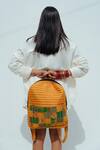 Shop_Riti_Yellow Godhadi Patchwork Backpack _at_Aza_Fashions