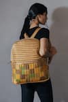 Riti_Beige Godhadi Patchwork Reshma Backpack _Online_at_Aza_Fashions