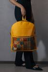 Shop_Riti_Yellow Godhadi Patchwork Reshma Grande Backpack _at_Aza_Fashions